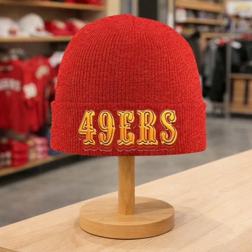 Cap Beanie Red San Franciso 49ers Unisex with Logo‎